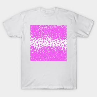 Animal Print Cheetah Pattern Pink and White T-Shirt